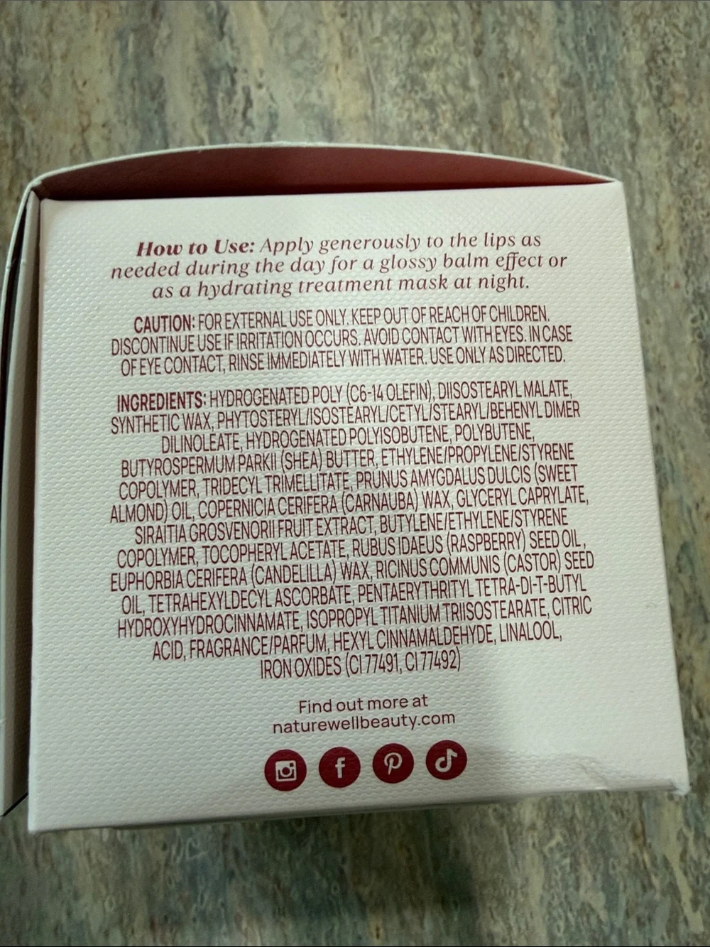 NEW NatureWell Berry Moisturizing Lip Mask